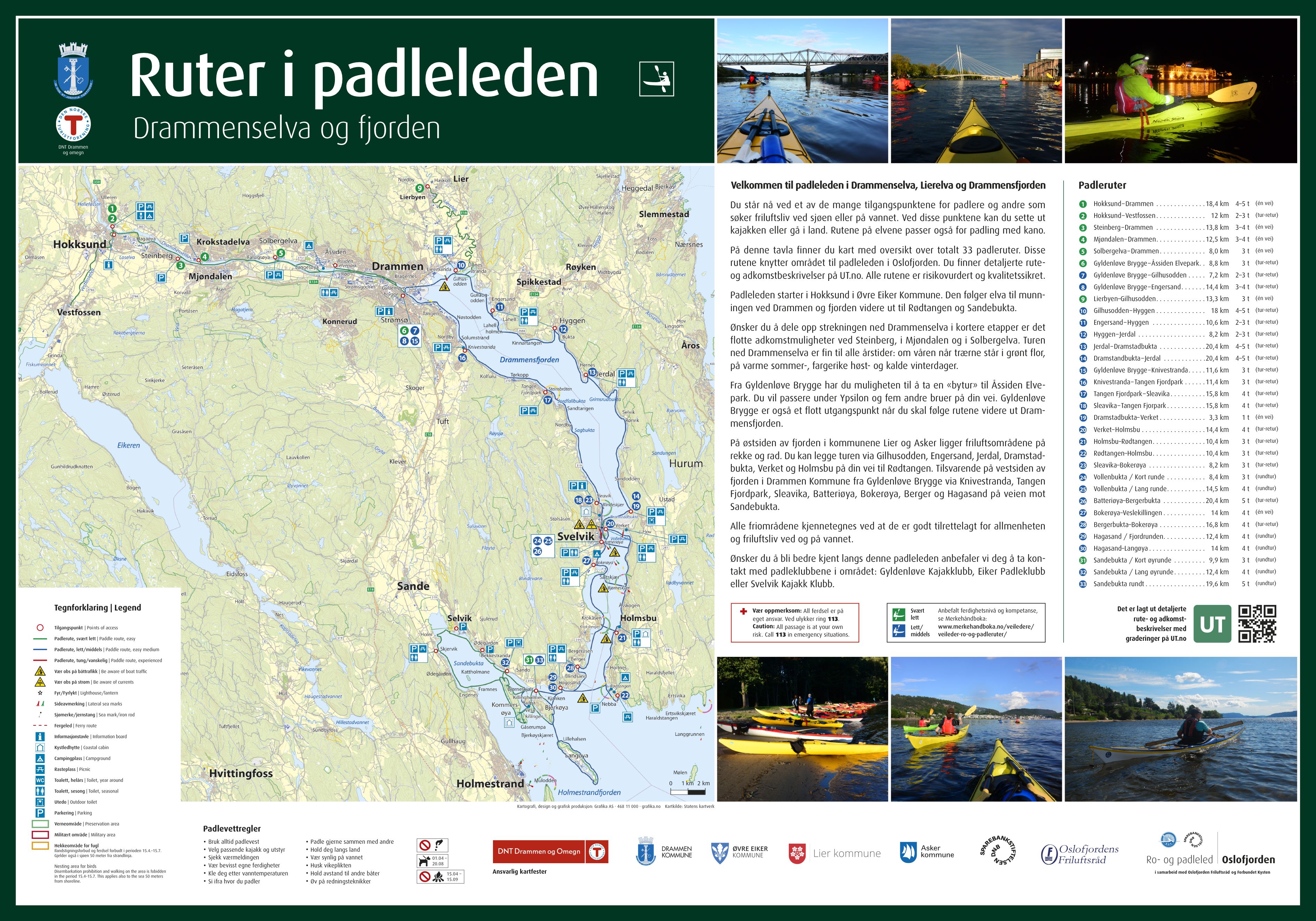 Presentasjon av ro- o padleturene i Drammenselva og Drammensfjorden